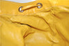 Authentic PRADA Raffia Leather Hand Shoulder Bag Beige Yellow 9444F