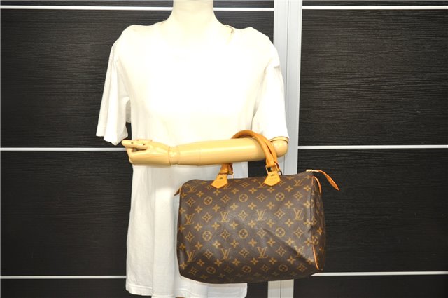 Authentic Louis Vuitton Monogram Speedy 30 Hand Bag Purse M41526 LV 9449C