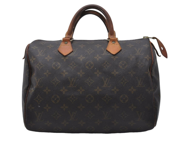 Authentic Louis Vuitton Monogram Speedy 30 Hand Boston Bag M41526 LV 9451D