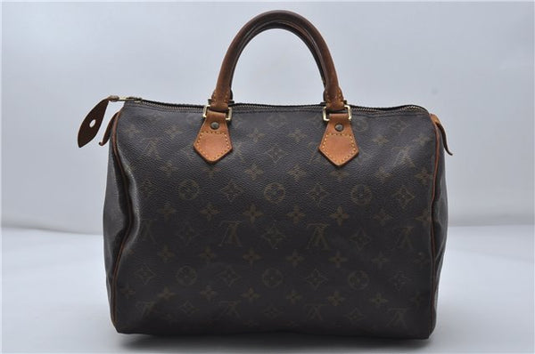 Authentic Louis Vuitton Monogram Speedy 30 Hand Boston Bag M41526 LV 9451D