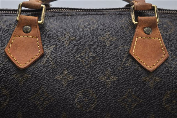 Authentic Louis Vuitton Monogram Speedy 30 Hand Boston Bag M41526 LV 9451D