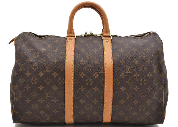 Authentic Louis Vuitton Monogram Keepall 45 Boston Bag M41428 LV 9454C