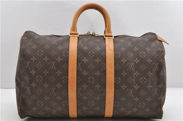 Authentic Louis Vuitton Monogram Keepall 45 Boston Bag M41428 LV 9454C