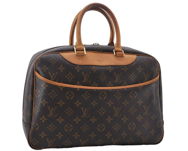 Authentic Louis Vuitton Monogram Deauville Hand Bag M47270 LV 9458D