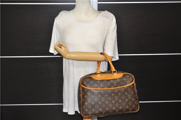 Authentic Louis Vuitton Monogram Deauville Hand Bag M47270 LV 9458D