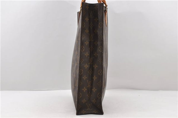 Authentic Louis Vuitton Monogram Sac Plat Hand Bag M51140 LV 9462C
