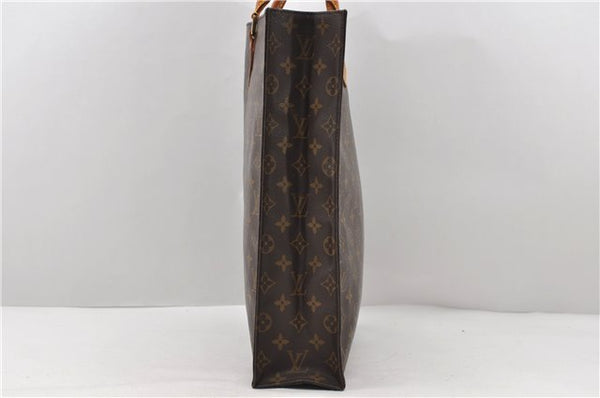 Authentic Louis Vuitton Monogram Sac Plat Hand Bag M51140 LV 9462C