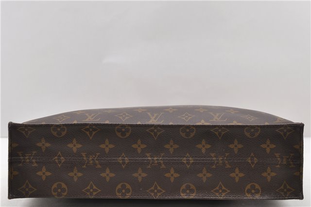 Authentic Louis Vuitton Monogram Sac Plat Hand Bag M51140 LV 9462C