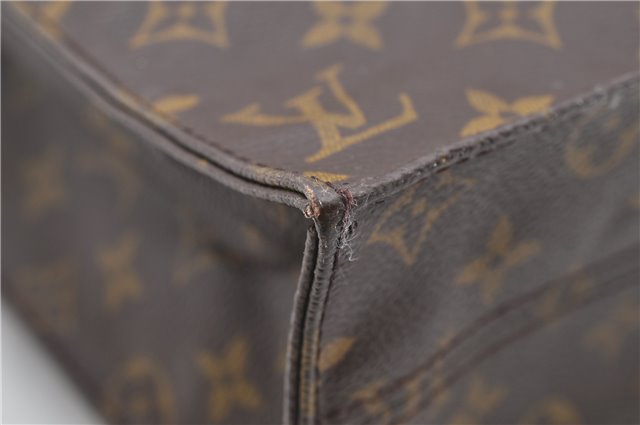 Authentic Louis Vuitton Monogram Sac Plat Hand Bag M51140 LV 9462C