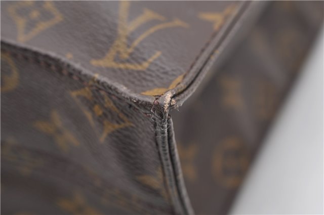 Authentic Louis Vuitton Monogram Sac Plat Hand Bag M51140 LV 9462C