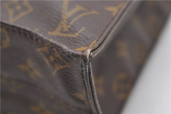 Authentic Louis Vuitton Monogram Sac Plat Hand Bag M51140 LV 9462C