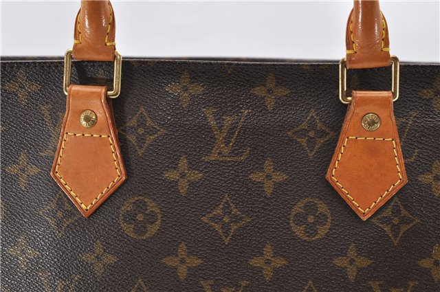 Authentic Louis Vuitton Monogram Sac Plat Hand Bag M51140 LV 9462C
