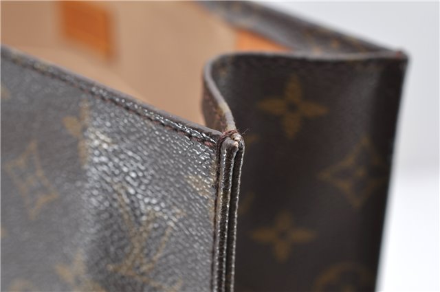 Authentic Louis Vuitton Monogram Sac Plat Hand Bag M51140 LV 9462C