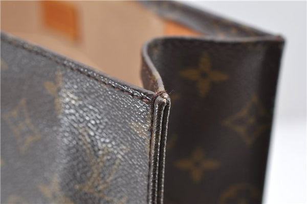 Authentic Louis Vuitton Monogram Sac Plat Hand Bag M51140 LV 9462C