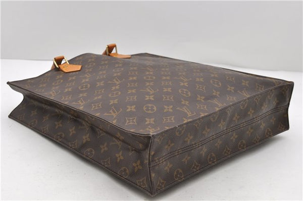 Authentic Louis Vuitton Monogram Sac Plat Hand Bag M51140 LV 9462C