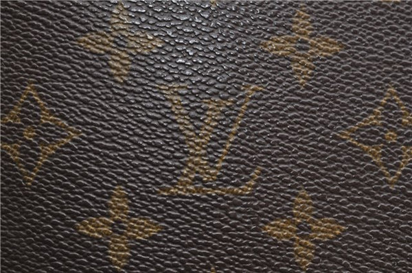 Authentic Louis Vuitton Monogram Sac Plat Hand Bag M51140 LV 9462C