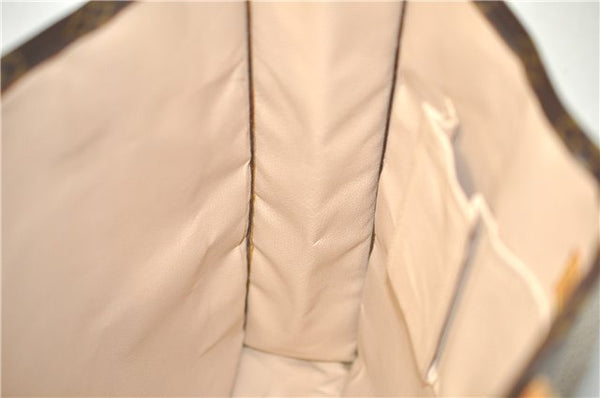 Authentic Louis Vuitton Monogram Sac Plat Hand Bag M51140 LV 9462C