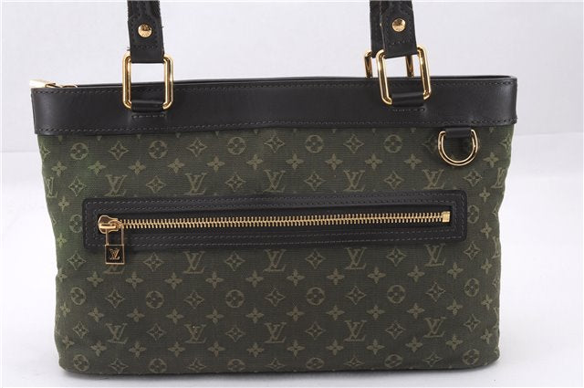 Authentic Louis Vuitton Monogram Mini Lucille PM Hand Bag Khaki M92682 LV 9462E