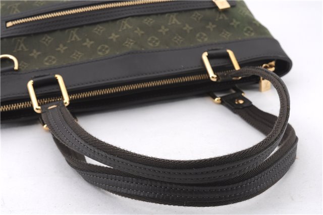 Authentic Louis Vuitton Monogram Mini Lucille PM Hand Bag Khaki M92682 LV 9462E
