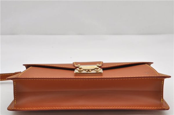 Auth Louis Vuitton Epi Pochette Sellier Dragonne Clutch Bag M52618 Brown 9463E