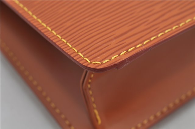 Auth Louis Vuitton Epi Pochette Sellier Dragonne Clutch Bag M52618 Brown 9463E