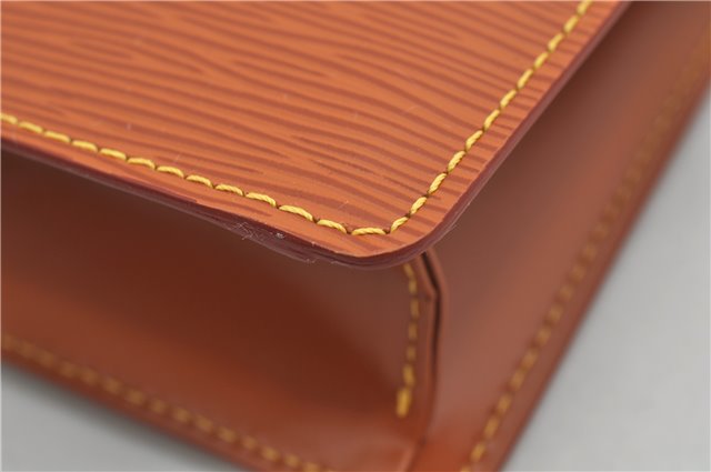 Auth Louis Vuitton Epi Pochette Sellier Dragonne Clutch Bag M52618 Brown 9463E