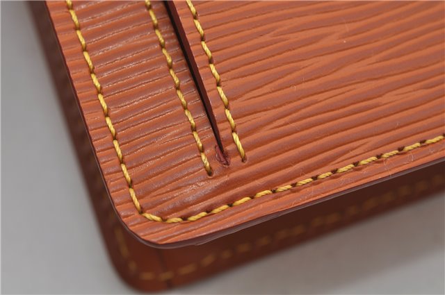 Auth Louis Vuitton Epi Pochette Sellier Dragonne Clutch Bag M52618 Brown 9463E