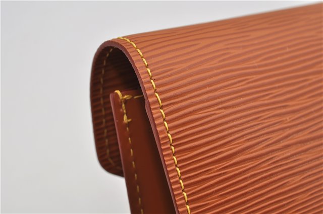 Auth Louis Vuitton Epi Pochette Sellier Dragonne Clutch Bag M52618 Brown 9463E