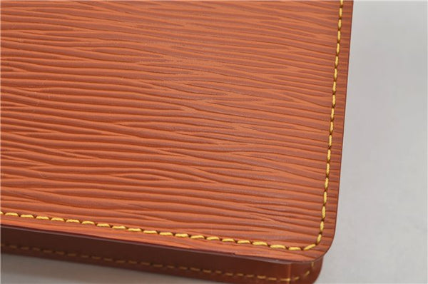 Auth Louis Vuitton Epi Pochette Sellier Dragonne Clutch Bag M52618 Brown 9463E