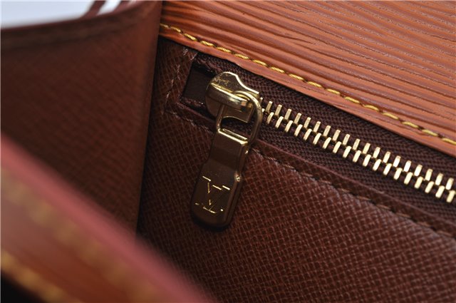 Auth Louis Vuitton Epi Pochette Sellier Dragonne Clutch Bag M52618 Brown 9463E