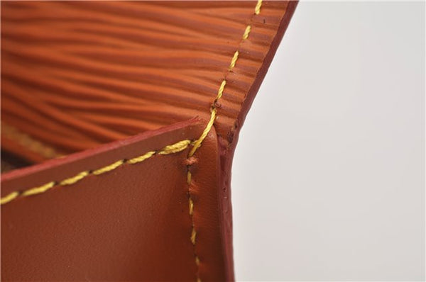 Auth Louis Vuitton Epi Pochette Sellier Dragonne Clutch Bag M52618 Brown 9463E