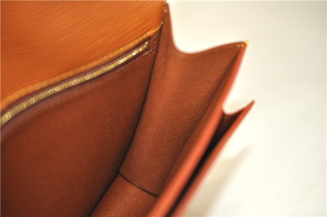 Auth Louis Vuitton Epi Pochette Sellier Dragonne Clutch Bag M52618 Brown 9463E