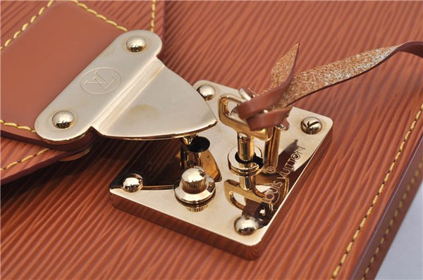 Auth Louis Vuitton Epi Pochette Sellier Dragonne Clutch Bag M52618 Brown 9463E