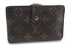 Auth Louis Vuitton Monogram Porte Monnaie Billets Viennois M61663 Wallet 9468C