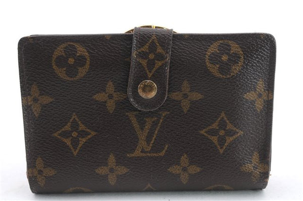 Auth Louis Vuitton Monogram Porte Monnaie Billets Viennois M61663 Wallet 9468C
