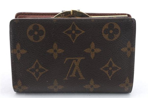 Auth Louis Vuitton Monogram Porte Monnaie Billets Viennois M61663 Wallet 9468C