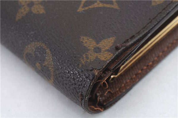 Auth Louis Vuitton Monogram Porte Monnaie Billets Viennois M61663 Wallet 9468C