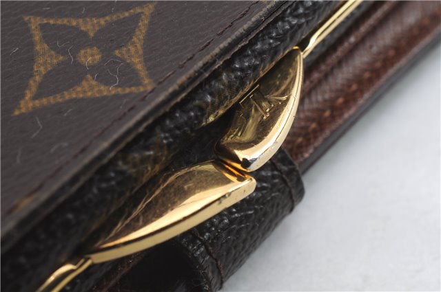 Auth Louis Vuitton Monogram Porte Monnaie Billets Viennois M61663 Wallet 9468C