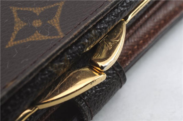 Auth Louis Vuitton Monogram Porte Monnaie Billets Viennois M61663 Wallet 9468C