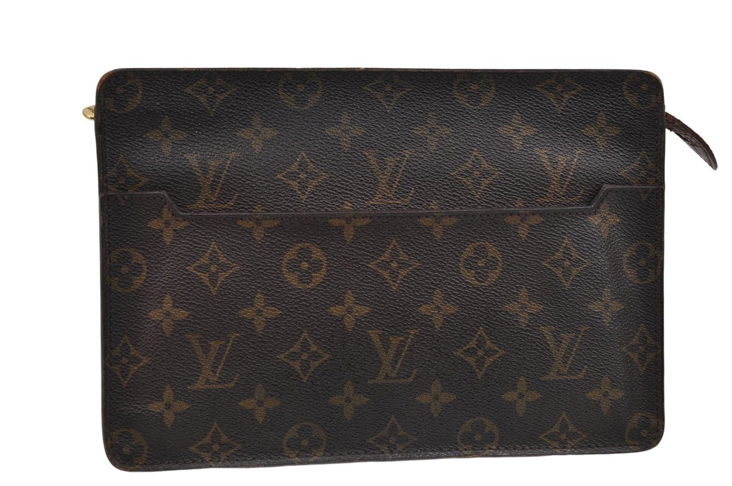 Authentic Louis Vuitton Monogram Pochette Homme Clutch Hand Bag M51795 LV 9468D