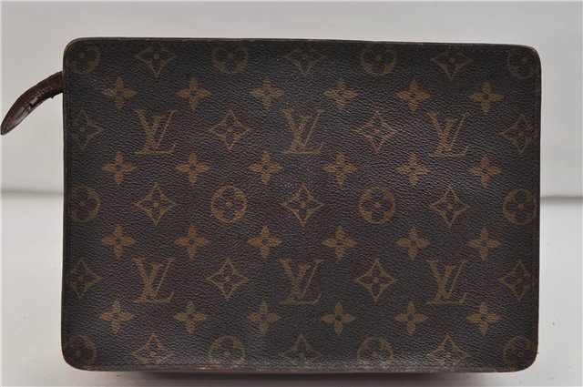 Authentic Louis Vuitton Monogram Pochette Homme Clutch Hand Bag M51795 LV 9468D