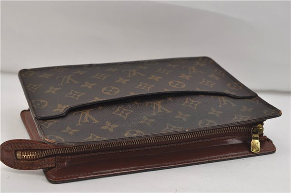 Authentic Louis Vuitton Monogram Pochette Homme Clutch Hand Bag M51795 LV 9468D