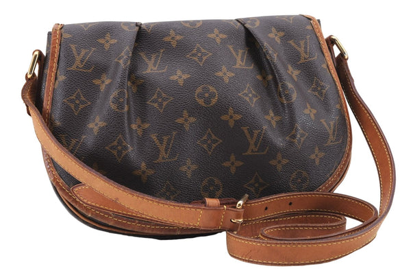 Auth Louis Vuitton Monogram Menilmontant PM Shoulder Cross Bag M40474 LV 9473D