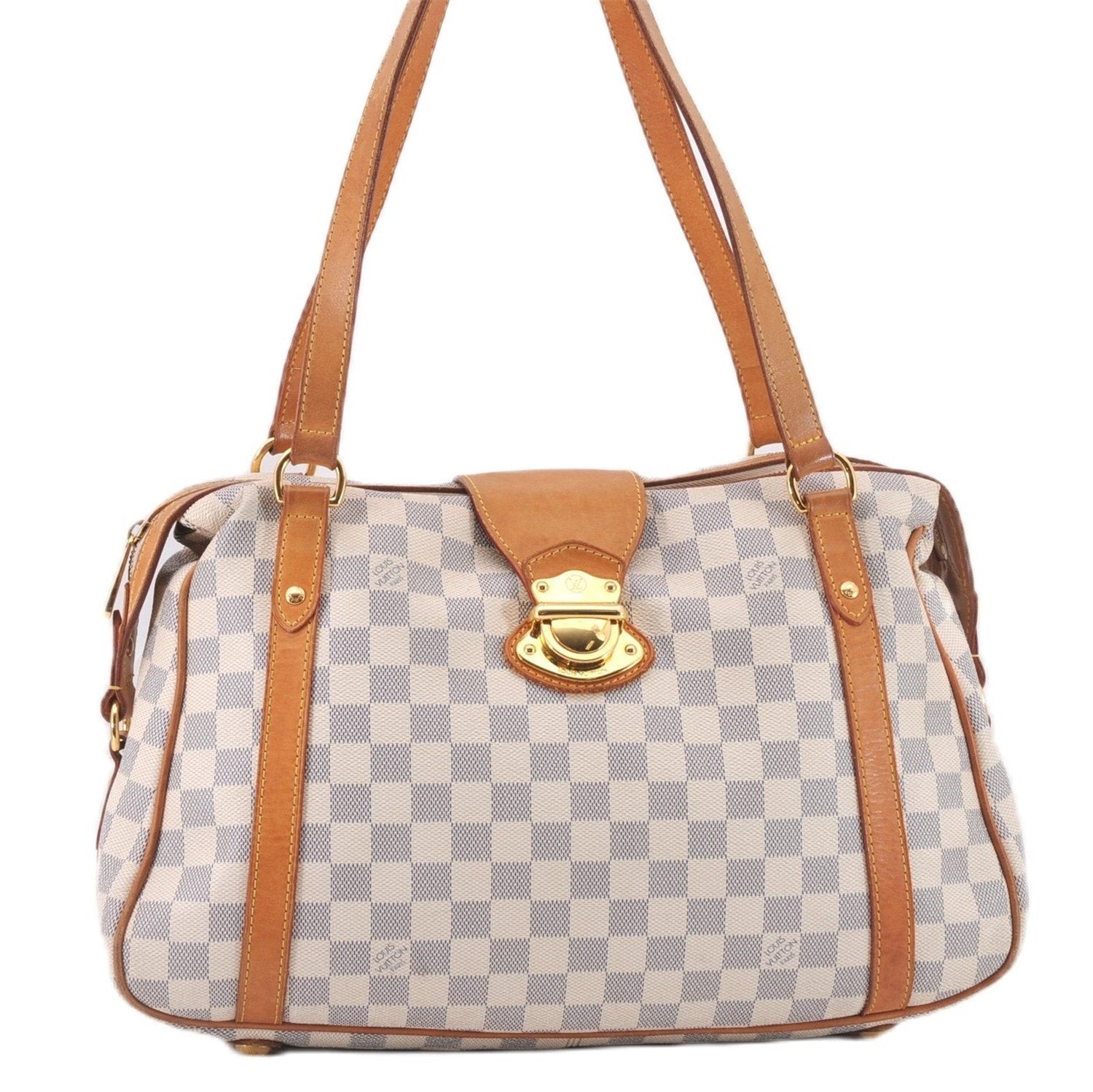 Authentic Louis Vuitton Damier Azur Stresa PM Shoulder Bag N42220 LV 9473E