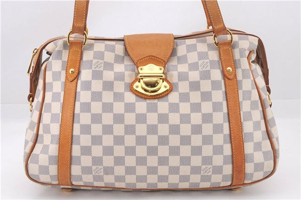 Authentic Louis Vuitton Damier Azur Stresa PM Shoulder Bag N42220 LV 9473E