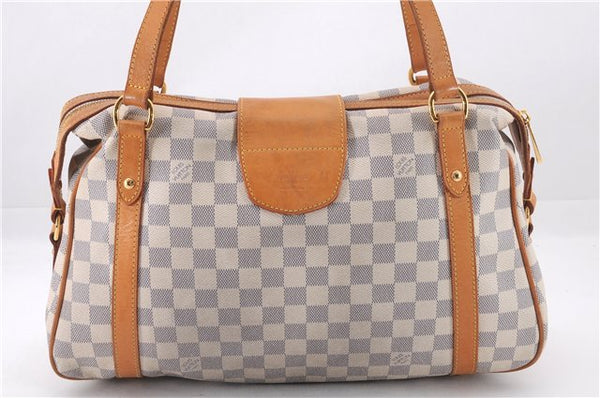 Authentic Louis Vuitton Damier Azur Stresa PM Shoulder Bag N42220 LV 9473E