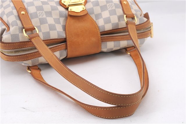 Authentic Louis Vuitton Damier Azur Stresa PM Shoulder Bag N42220 LV 9473E