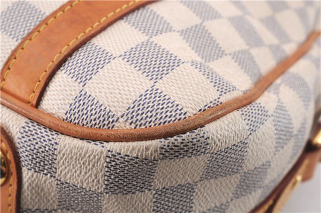 Authentic Louis Vuitton Damier Azur Stresa PM Shoulder Bag N42220 LV 9473E