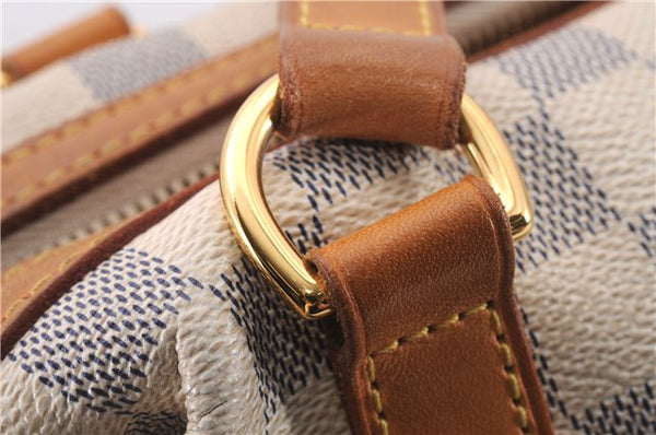 Authentic Louis Vuitton Damier Azur Stresa PM Shoulder Bag N42220 LV 9473E