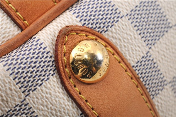 Authentic Louis Vuitton Damier Azur Stresa PM Shoulder Bag N42220 LV 9473E